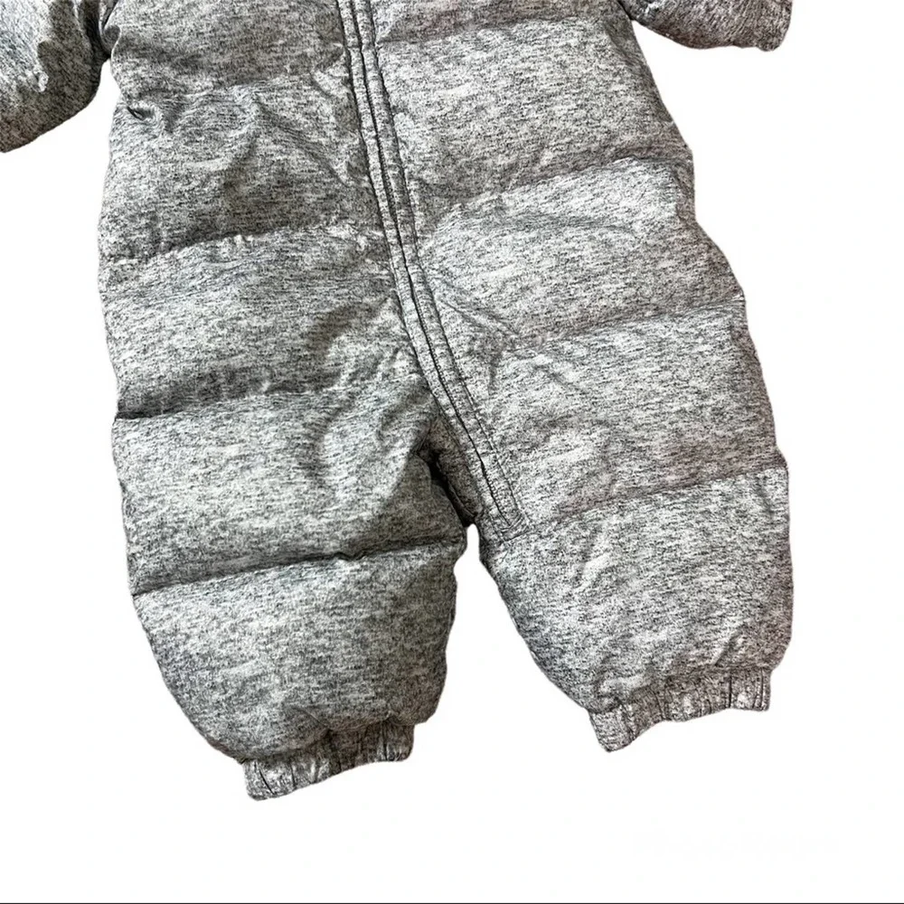 Baby Gap Down Feather Snowsuit Gray 0-6 Months